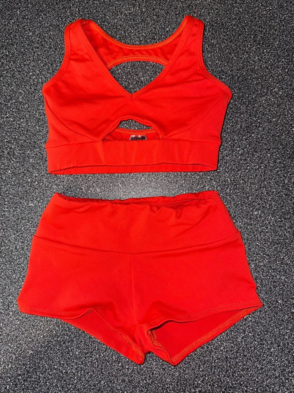 Purple Pixies 2 Piece Red Shorts Set Top Size CS, Bottoms Size CXS